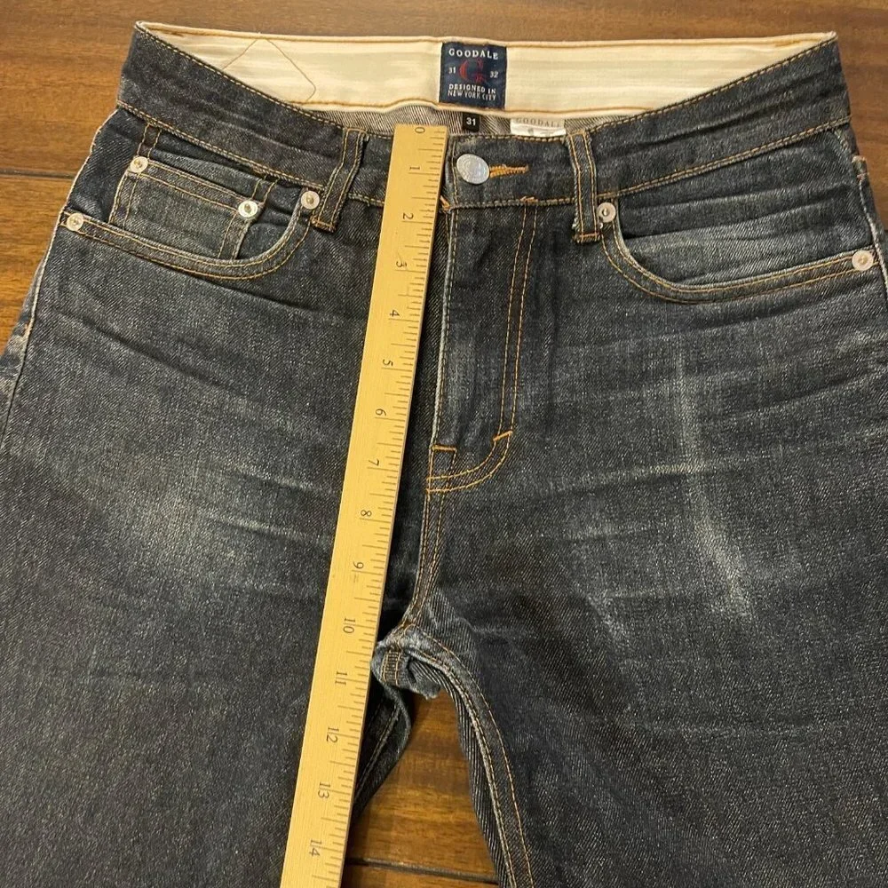 Goodale The Tailored Tapered Jean dark wash worn-in size 31x32